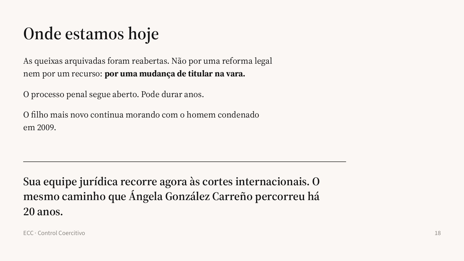 Slide 18: Onde estamos hoje