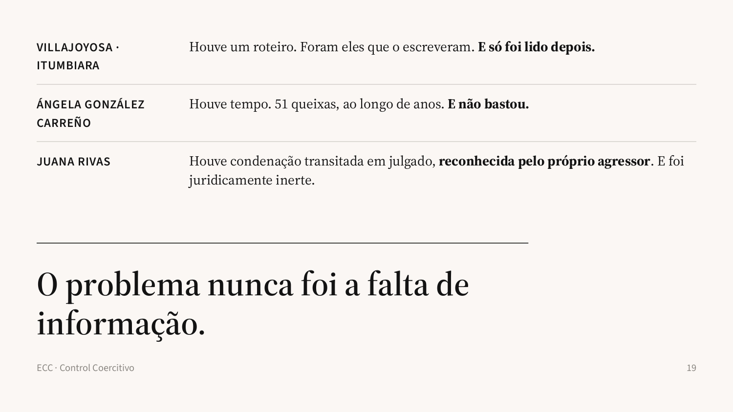 Slide 19: A escada