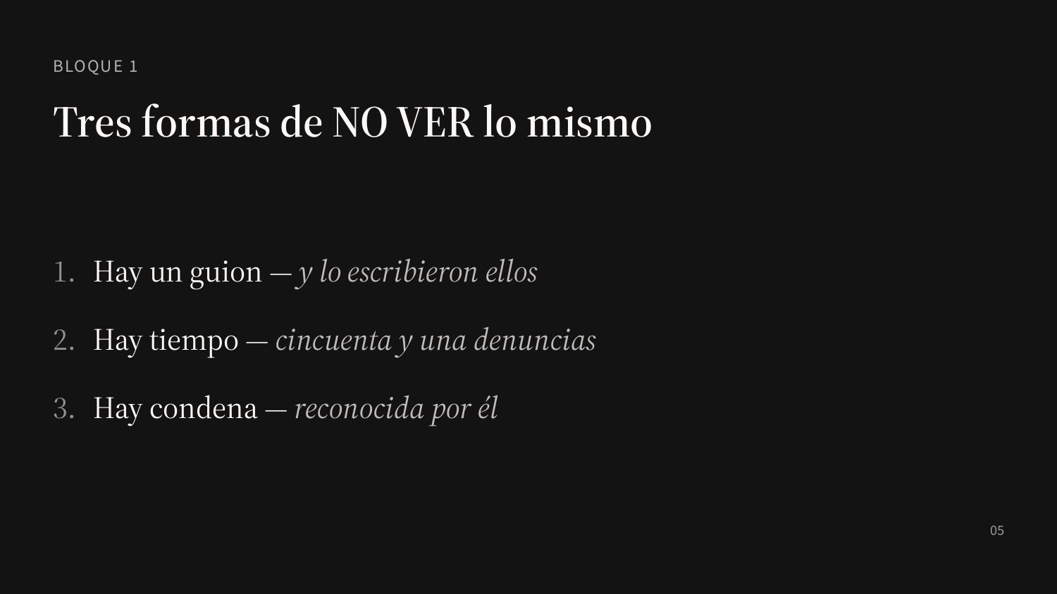 Diapositiva 5: Bloque 1. Los tres movimientos