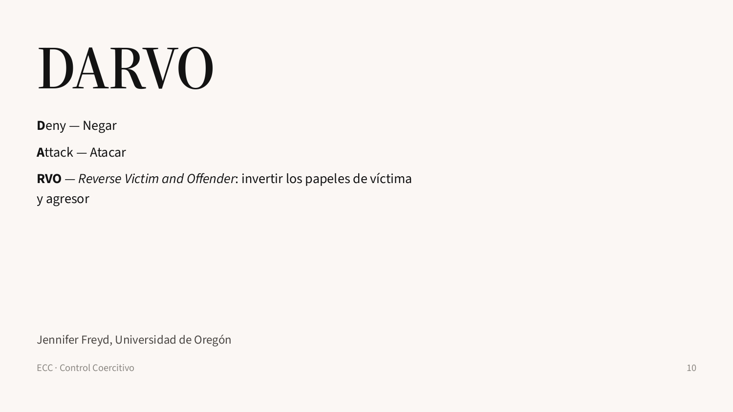 Diapositiva 10: DARVO