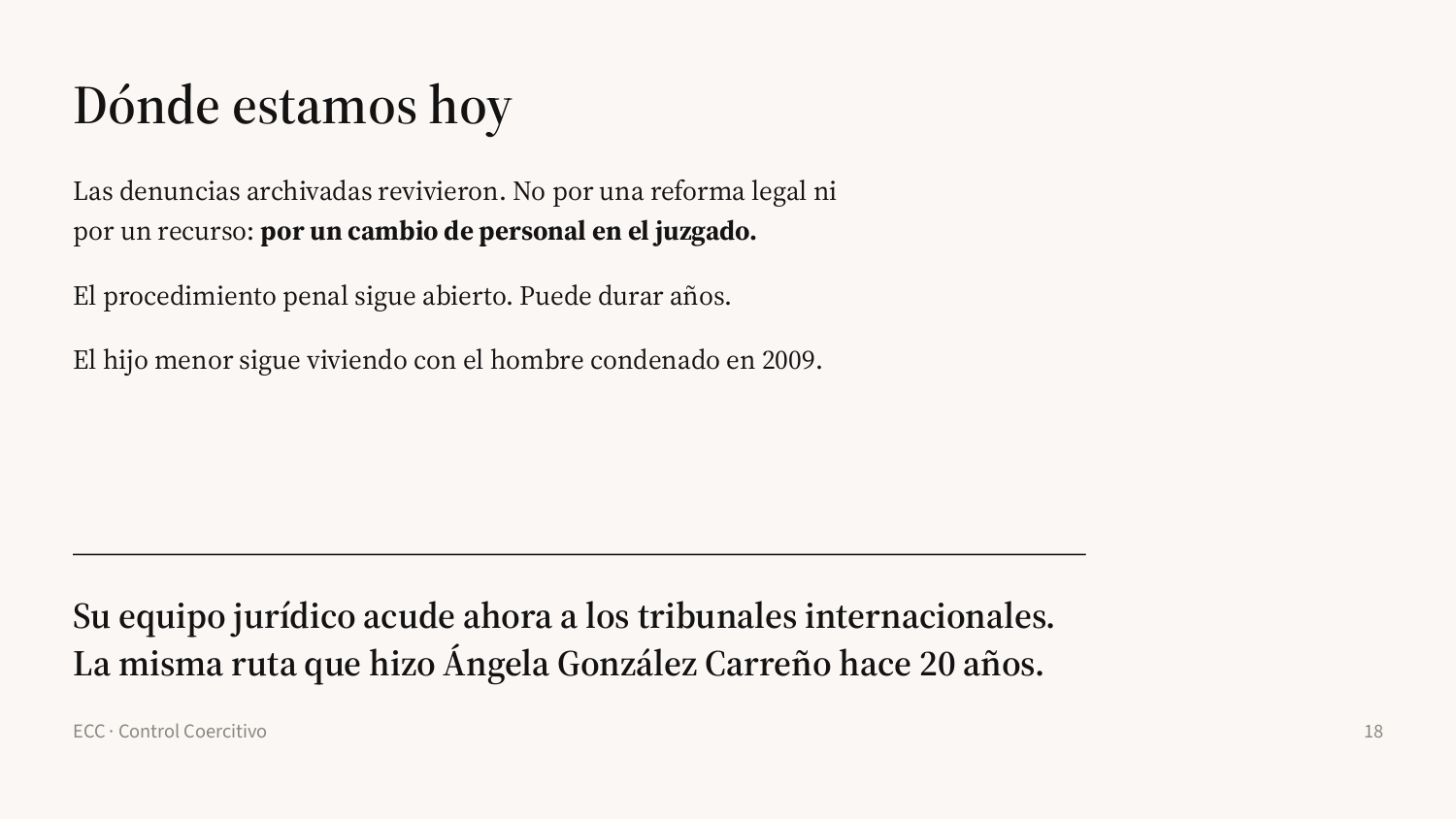 Diapositiva 18: Dónde estamos hoy