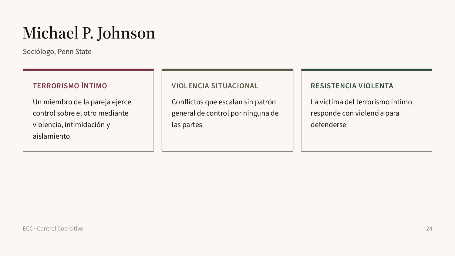 Diapositiva 24: Michael P. Johnson