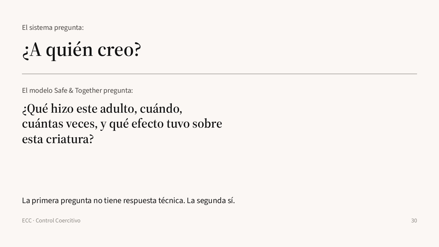 Diapositiva 30: El giro de la pregunta
