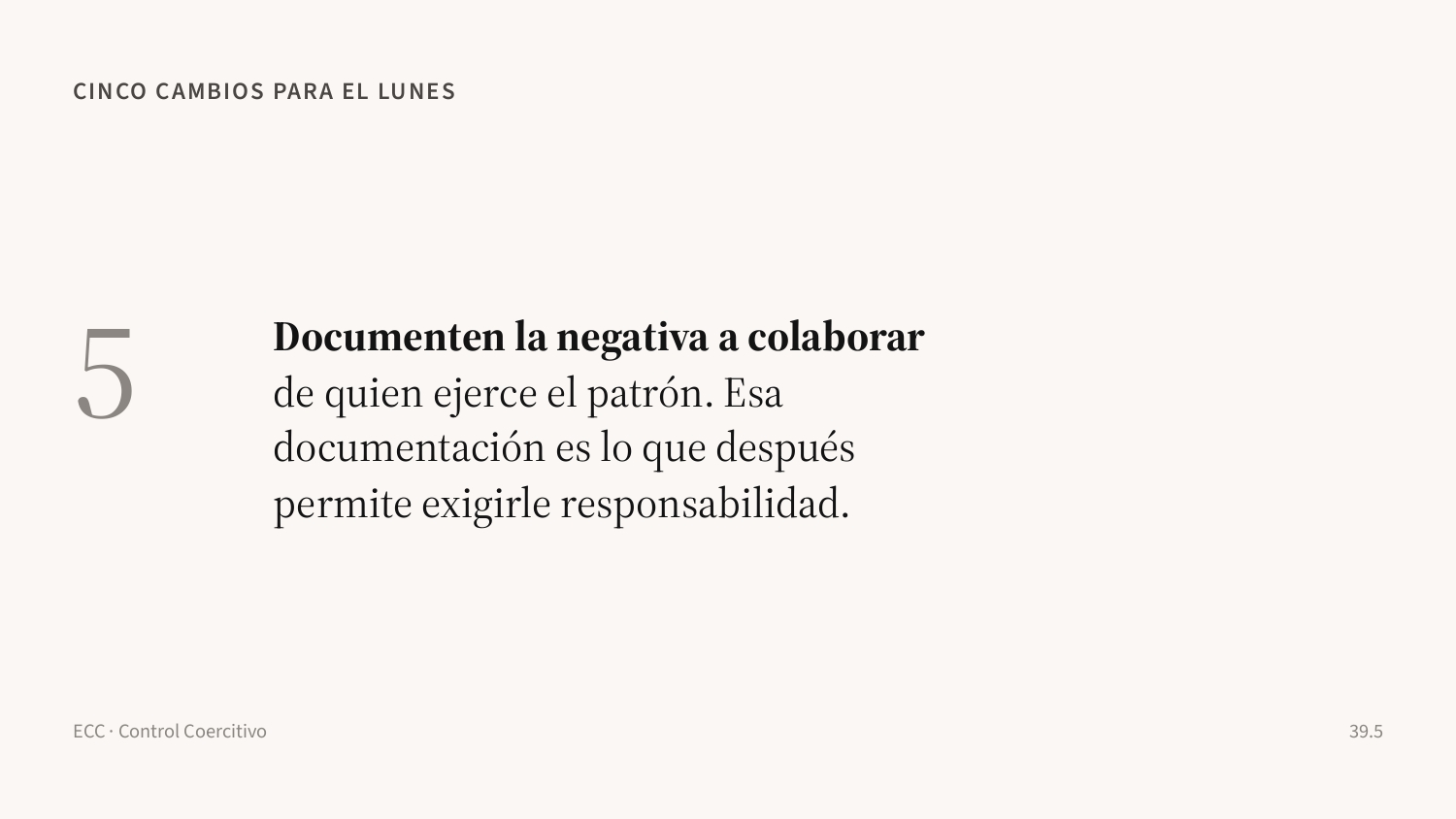 Diapositiva 43: Documentar la negativa a colaborar